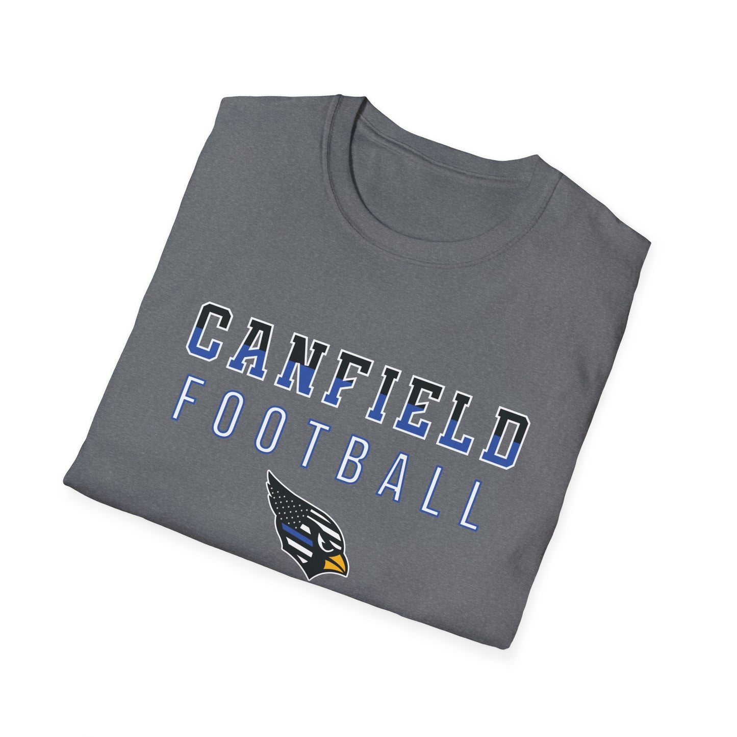 Back-the-Blue (Color Cut) Canfield Football Softstyle T-Shirt