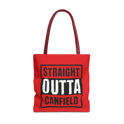 "Straight Outta Canfield" Tote Bag, Black "C"