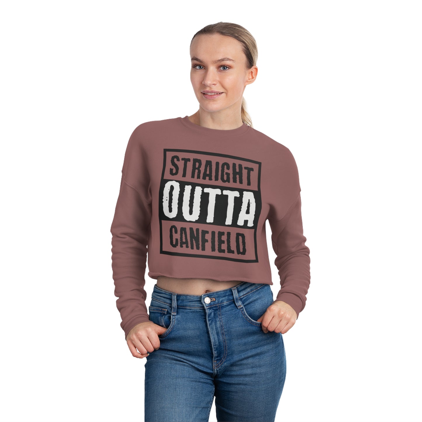 "Straight Outta Canfield" Women's Cropped Sweatshirt