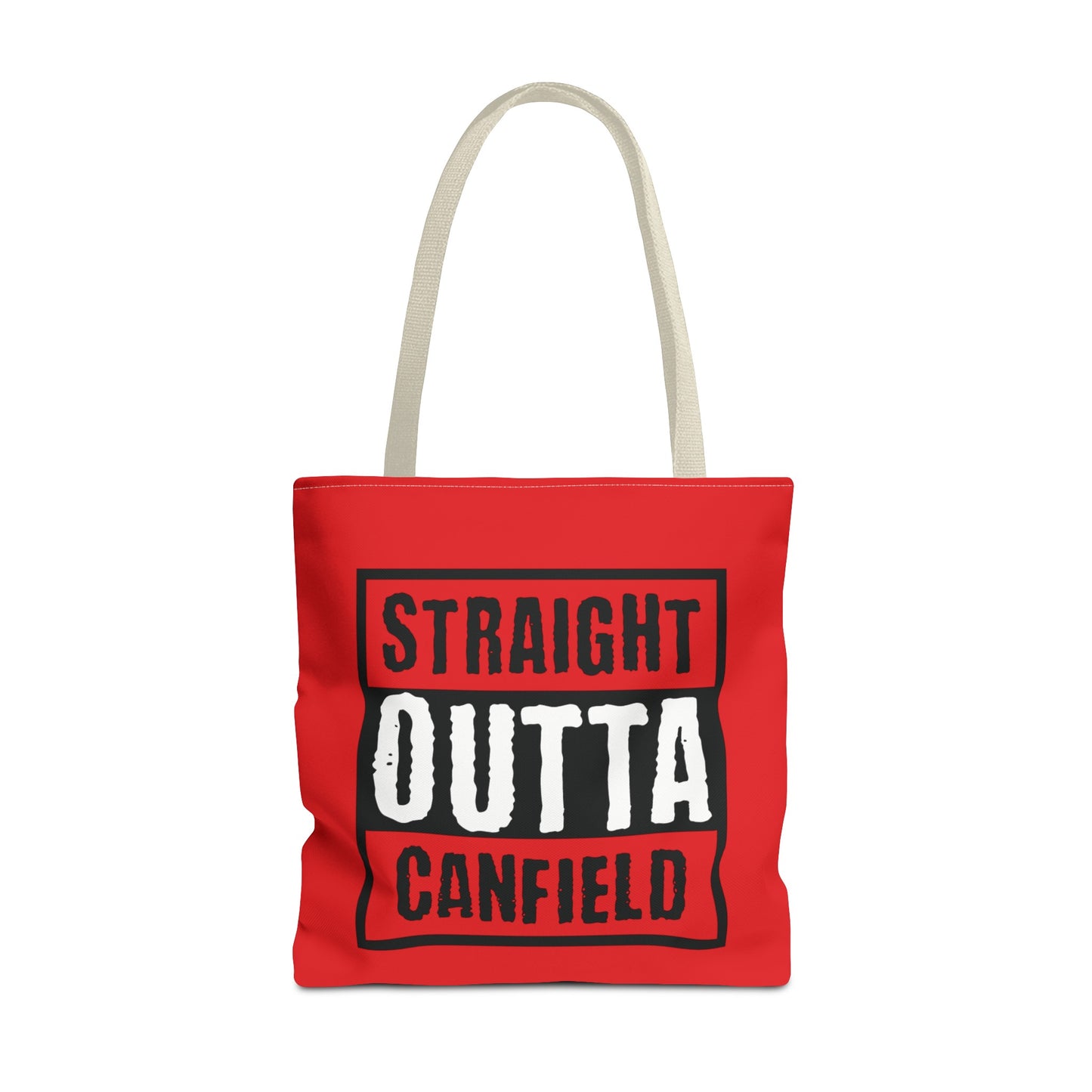 "Straight Outta Canfield" Tote Bag, White "C"