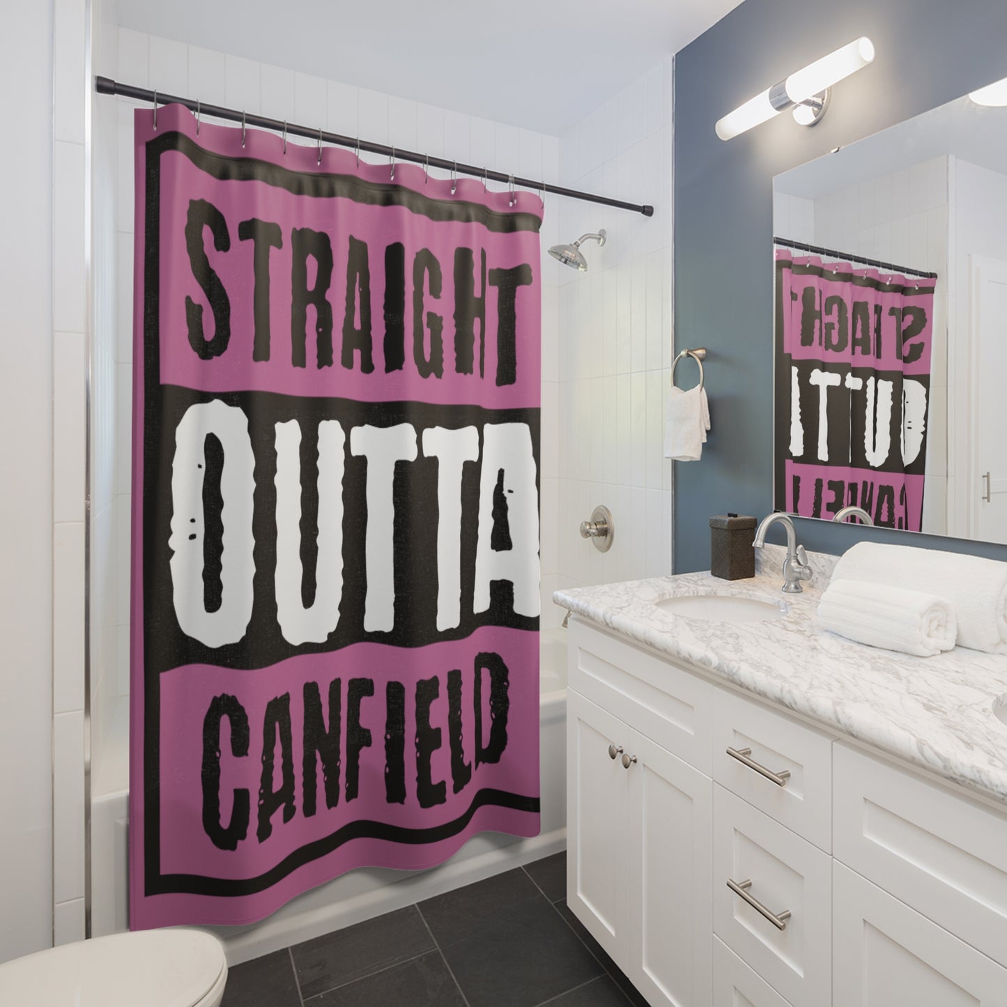 "Straight Outta Canfield" Shower Curtain