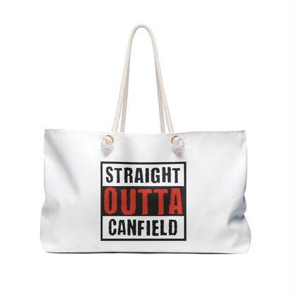 "Straight Outta Canfield" Weekender Bag, Black "C"