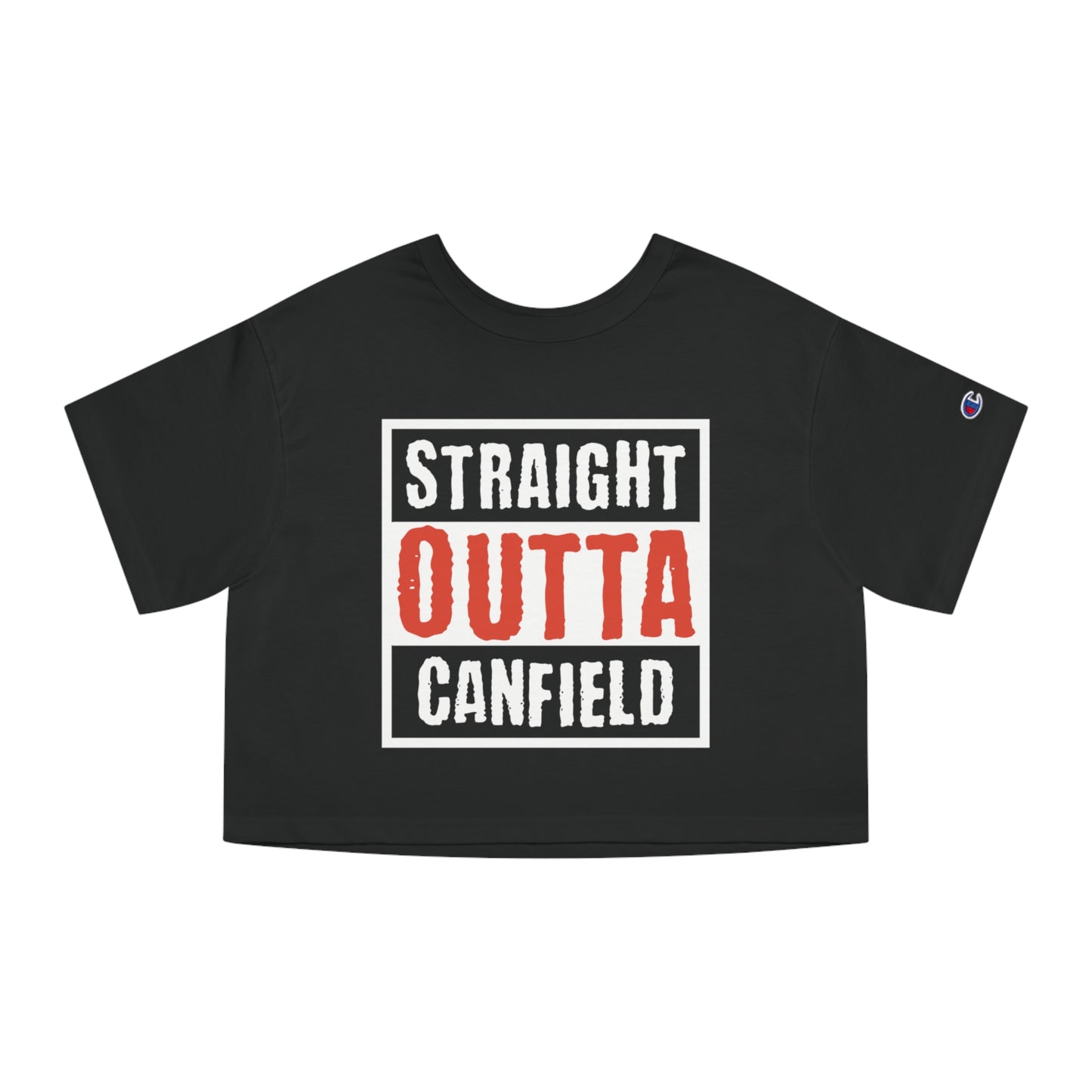 "Straight Outta Canfield", Women's Cropped T-Shirt