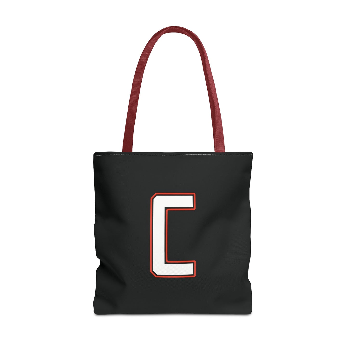 Tote Bag, White Canfield C w/White & Red Trim Cardinal