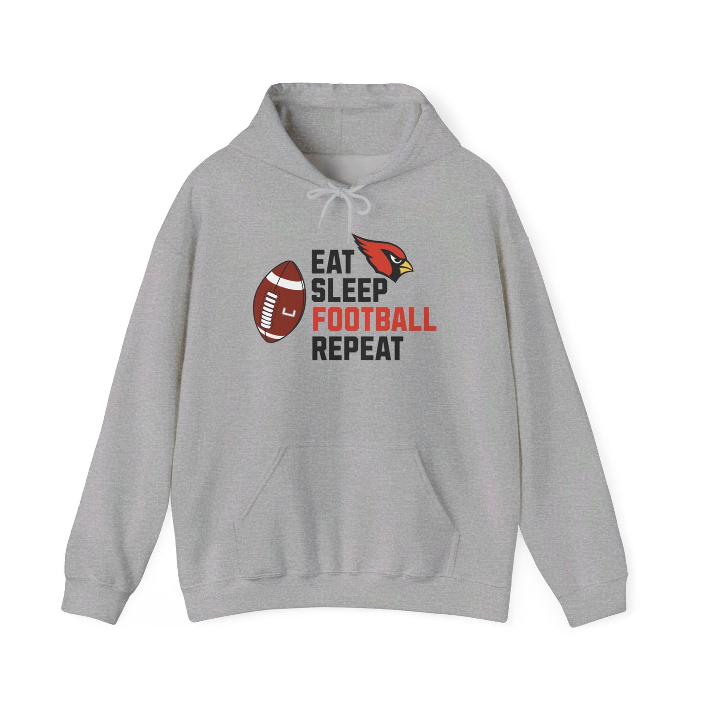 Eat, Sleep, Football, Hooded Sweatshirt