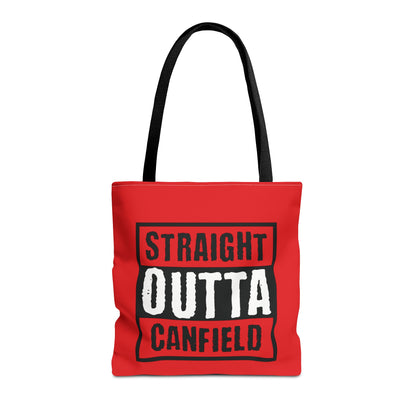 "Straight Outta Canfield" Tote Bag, Red Cardinal