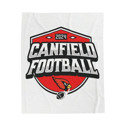 Canfield Football Velveteen Plush Blanket - Perfect for Football Fans, Cozy Home Decor