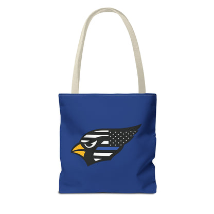 "Straight Outta Canfield" Tote Bag, Back-the-Blue Cardinal