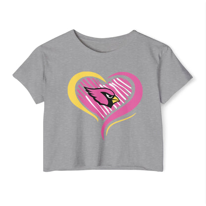 Canfield Heart, Women's Crop Top (Breast Cancer Awareness)