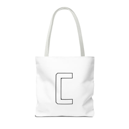 "Straight Outta Canfield" Tote Bag, White "C"