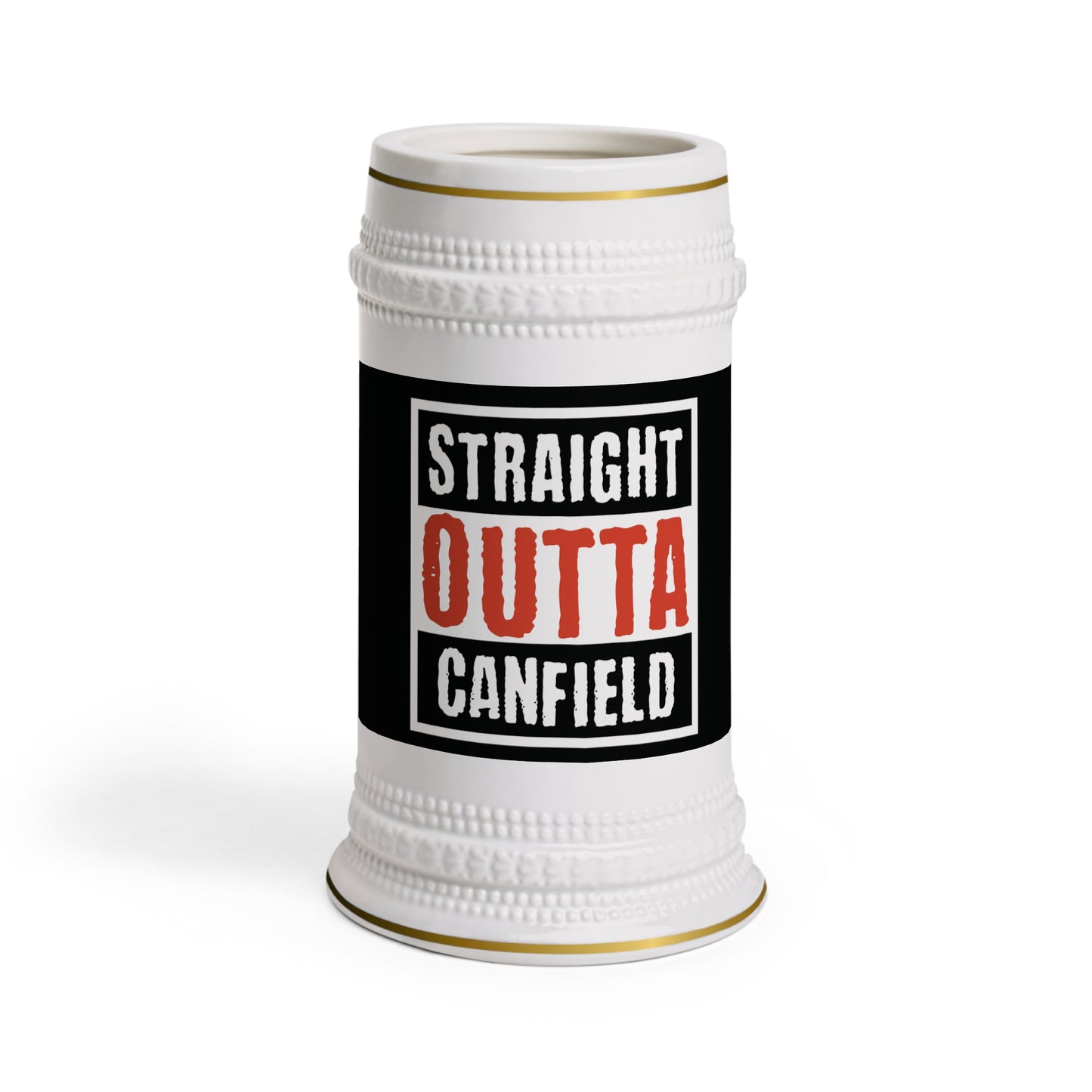 "Straight Outta Canfield" Beer Stein Mug, 22 oz.