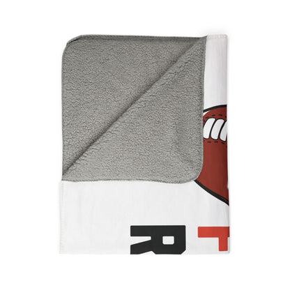 Eat Sleep Football Repeat Sherpa Blanket - Perfect for Game Day and Chilly Nights