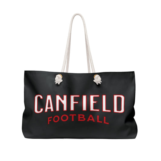 "Canfield Football" Weekender Bag, Red Cardinal