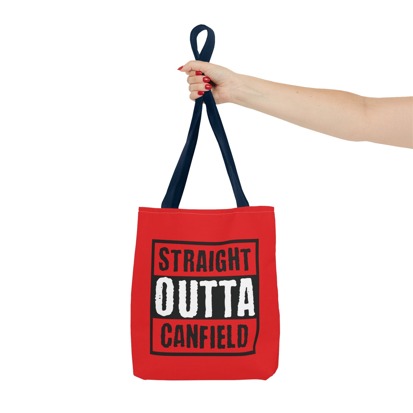 "Straight Outta Canfield" Tote Bag, White "C"