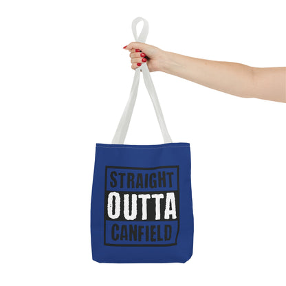 "Straight Outta Canfield" Tote Bag, Black "C"