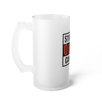 "Straight Outta Canfield" Frosted Glass Beer Mug, 16 oz.