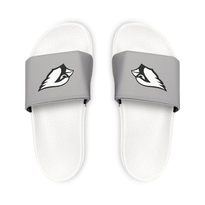 Men's Slide Sandals, White Cardinals