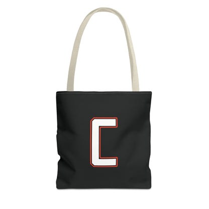 Tote Bag, White Canfield C w/White & Red Trim Cardinal