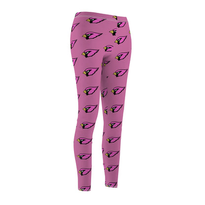 Women's Casual Leggings, Pink Cardinal