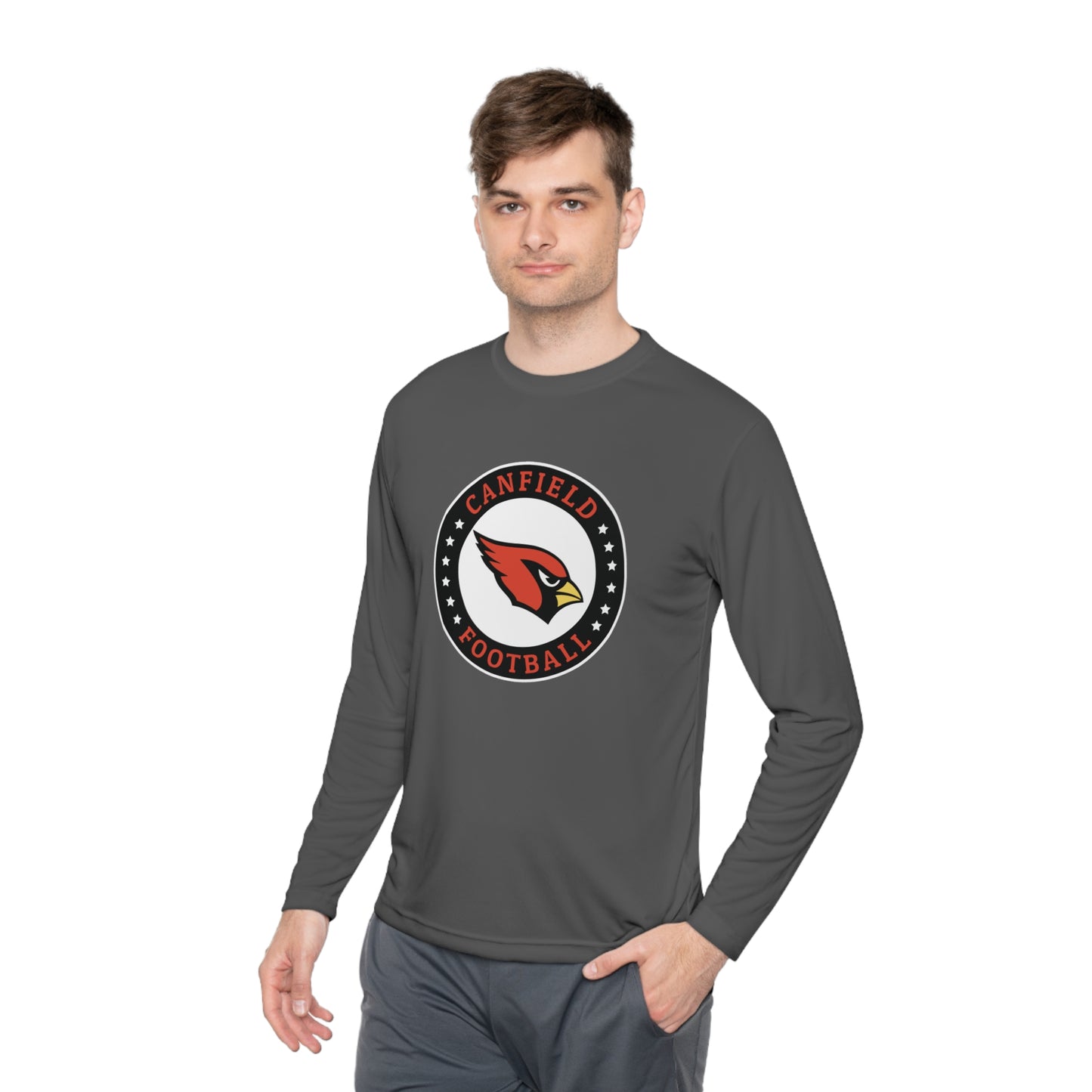 Canfield Football Badge, Moisture-Wicking Long Sleeve Tee