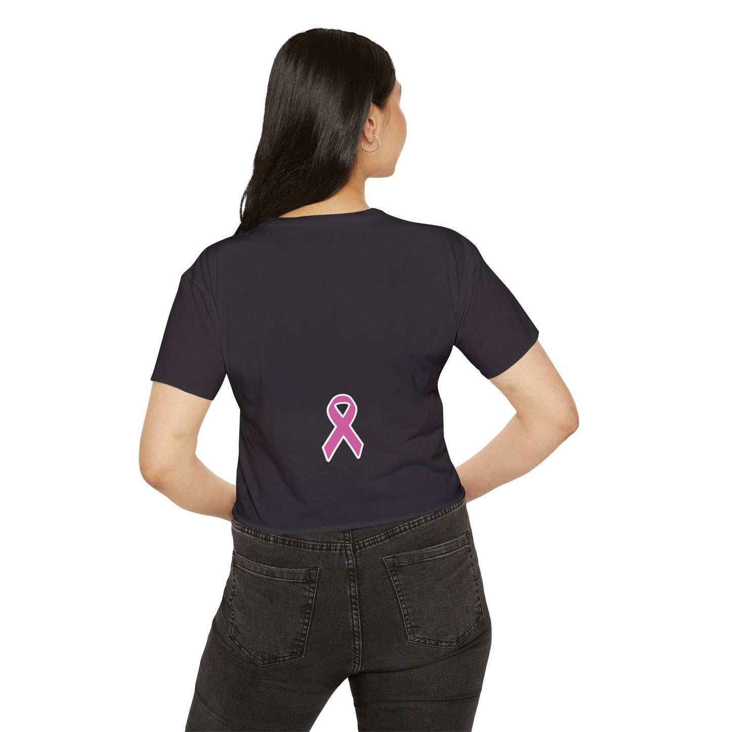 Canfield Heart, Women's Crop Top (Breast Cancer Awareness)