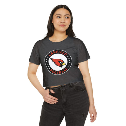 Canfield Football Badge, Women's Crop Top