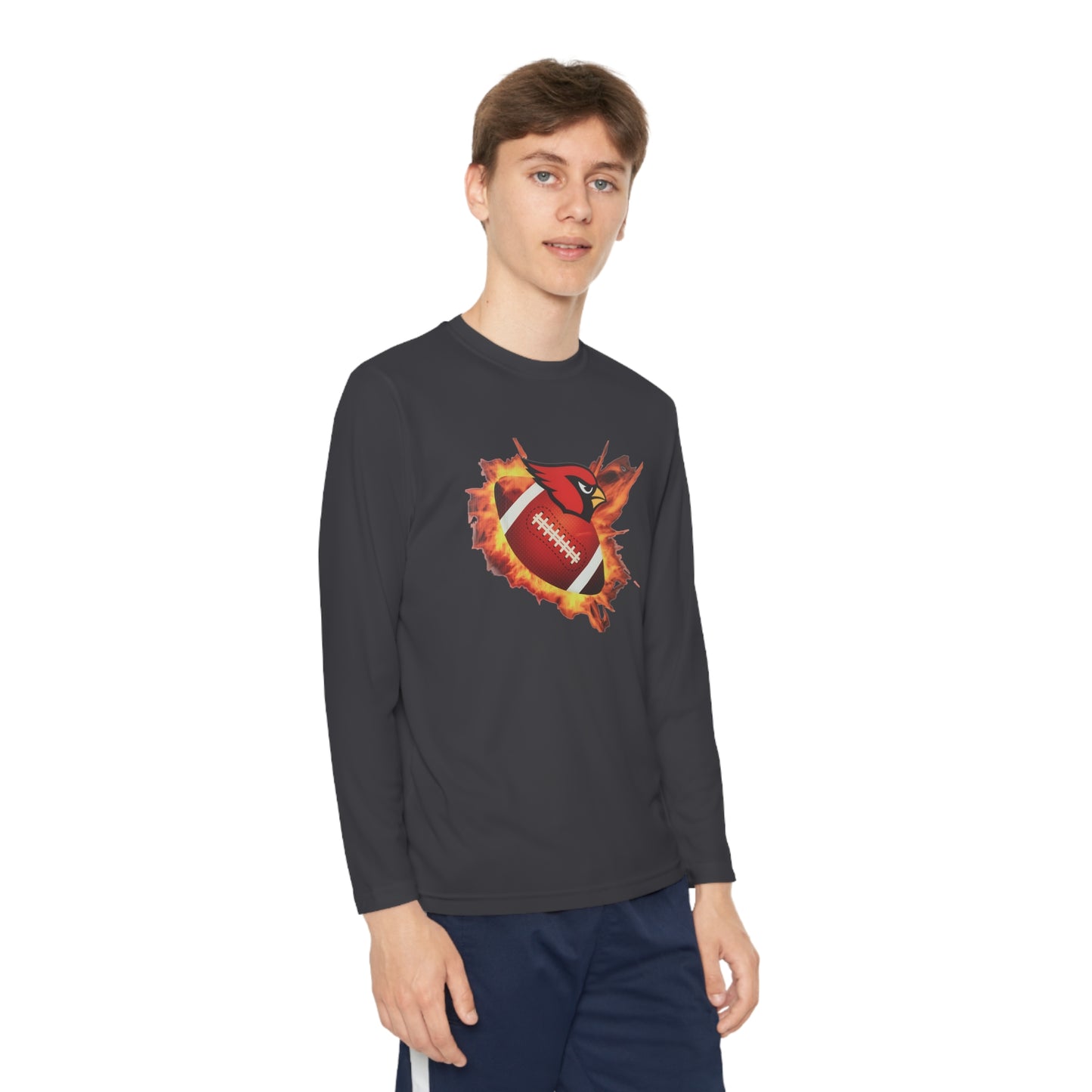 Canfield Football (Fire), Youth Long Sleeve Competitor Tee