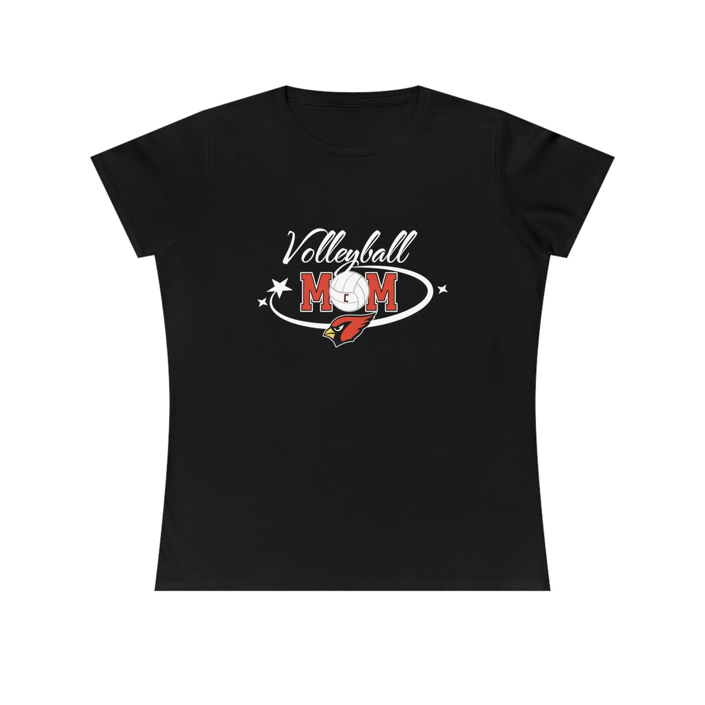 Volleyball Mom, Ladies' Cotton T-Shirt