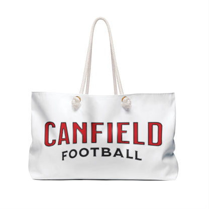 "Canfield Football" Weekender Bag, Red Cardinal