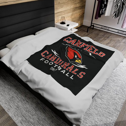 Canfield Football Velveteen Plush Blanket - Perfect for Football Fans, Cozy Home Decor