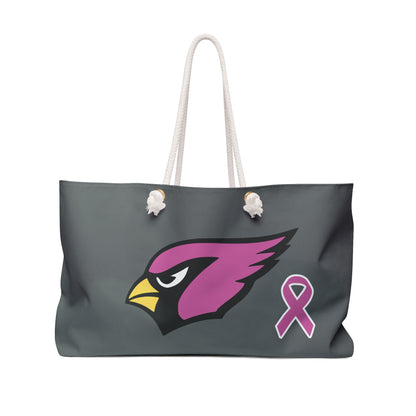 Canfield Football Weekender Bag, Pink Cardinal w/Breast Cancer Awareness