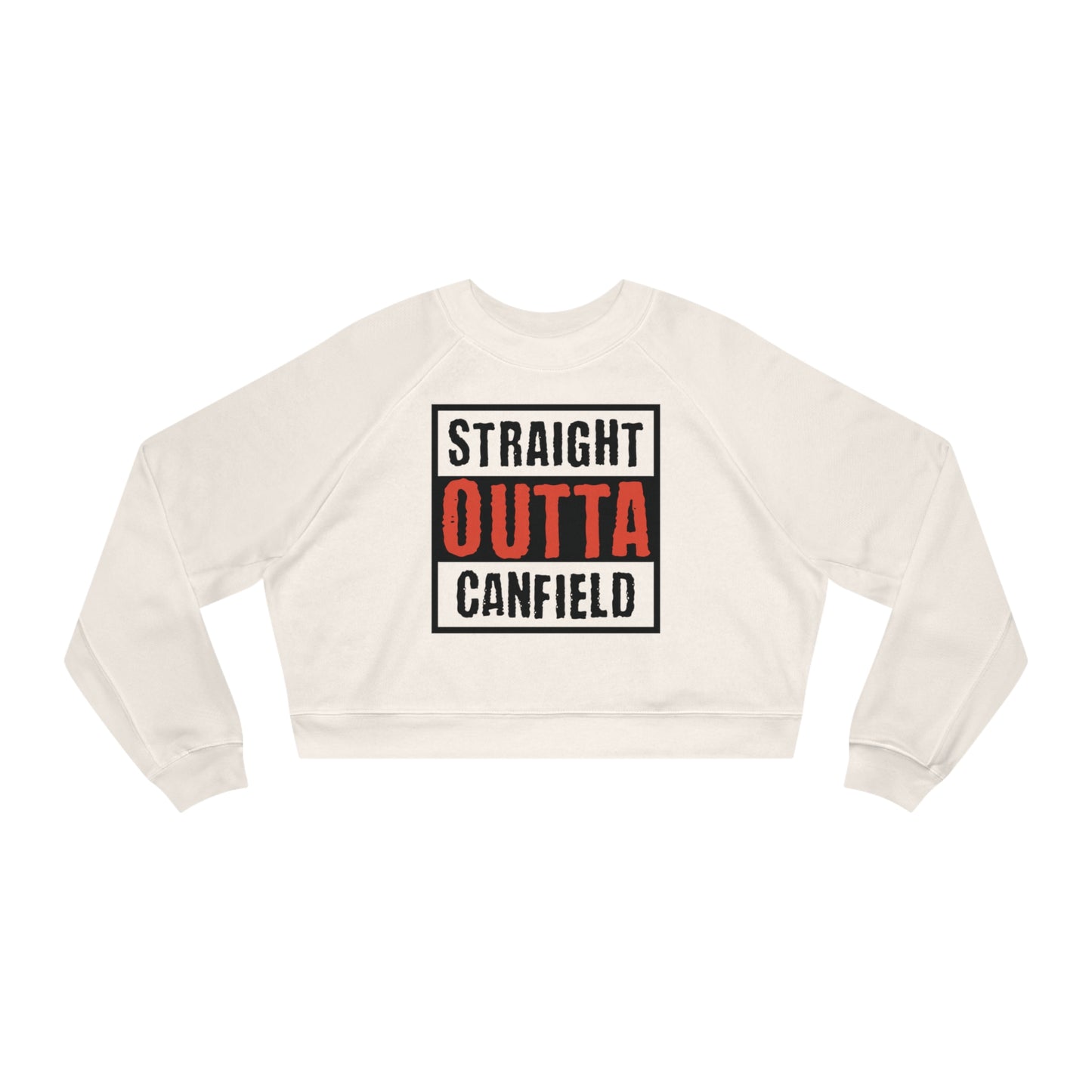 "Straight Outta Canfield" Women's Cropped Fleece Pullover