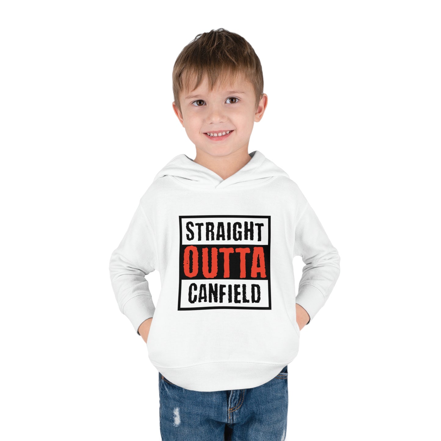 "Straight Outta Canfield, Toddler Pullover Fleece Hoodie