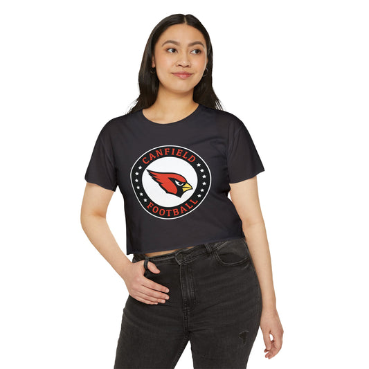 Canfield Football Badge, Women's Crop Top