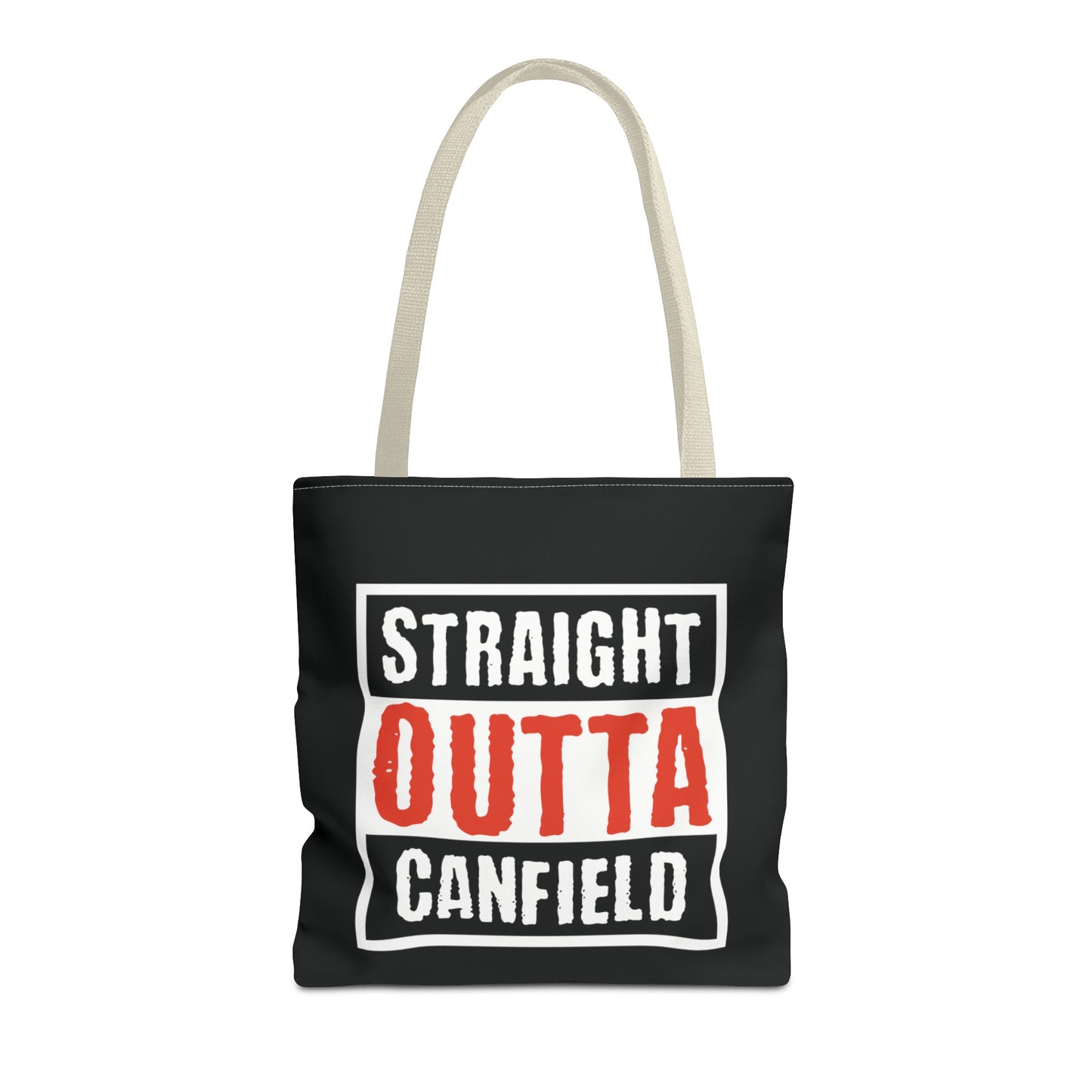 "Straight Outta Canfield" Tote Bag, Red Cardinal