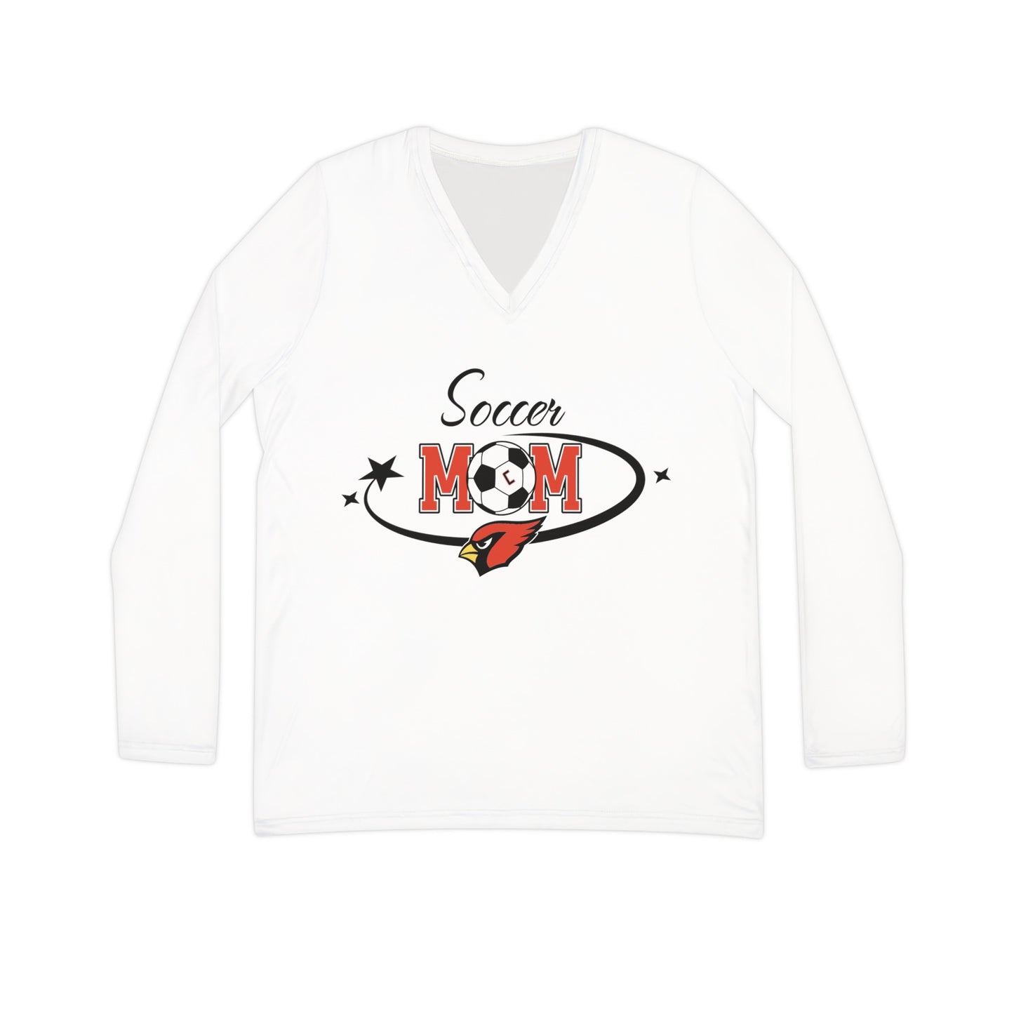 Soccer Mom, Women's Long Sleeve V-neck Shirt