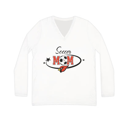 Soccer Mom, Women's Long Sleeve V-neck Shirt