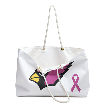 Canfield Football Weekender Bag, Pink Cardinal w/Breast Cancer Awareness