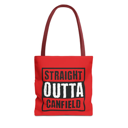 "Straight Outta Canfield" Tote Bag, Red Cardinal