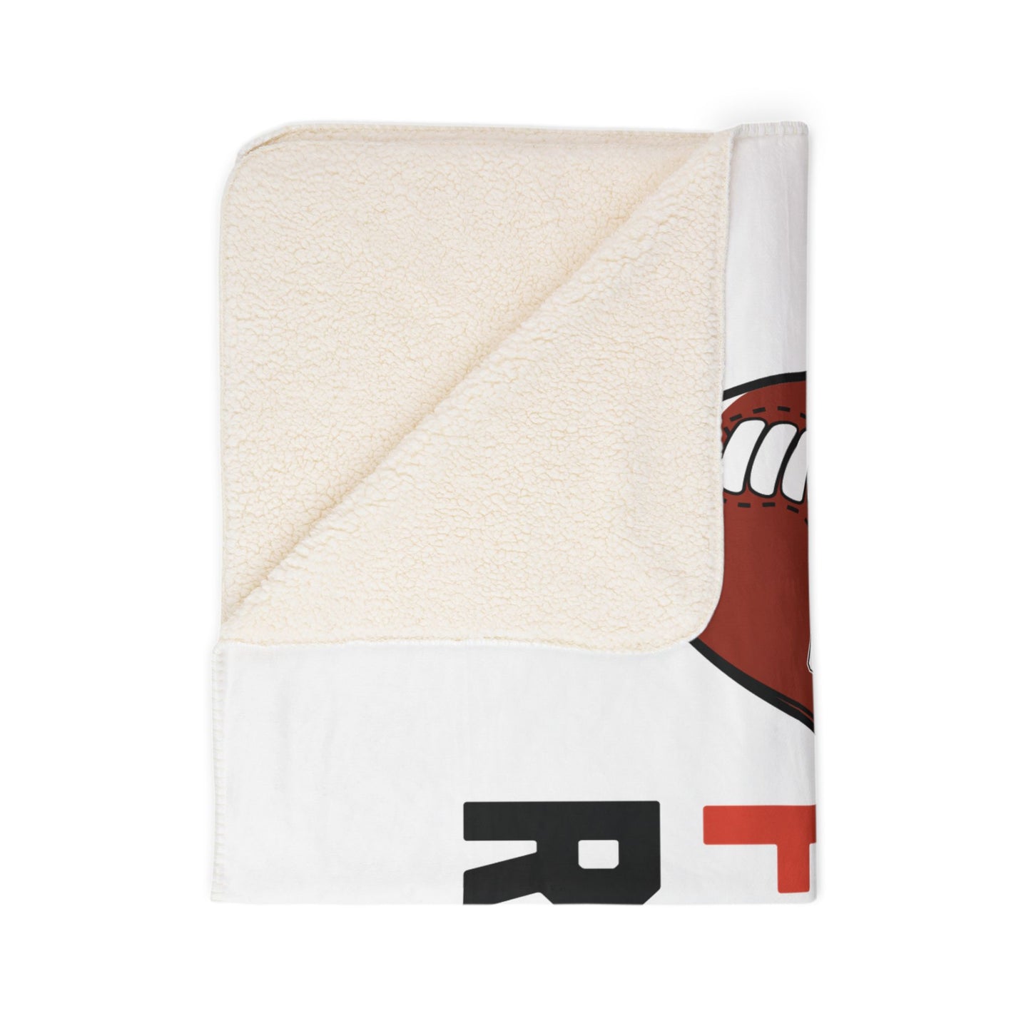 Eat Sleep Football Repeat Sherpa Blanket - Perfect for Game Day and Chilly Nights