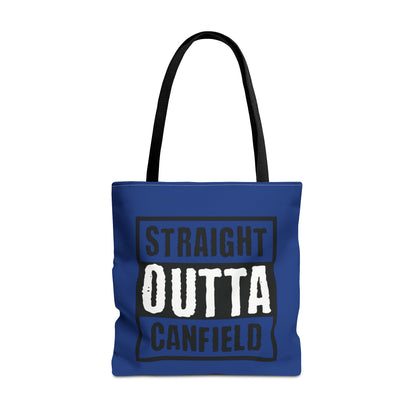 "Straight Outta Canfield" Tote Bag, Black "C"