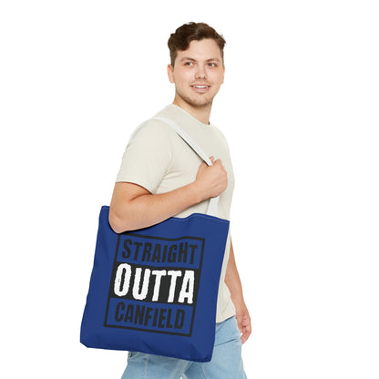 "Straight Outta Canfield" Tote Bag, Black "C"