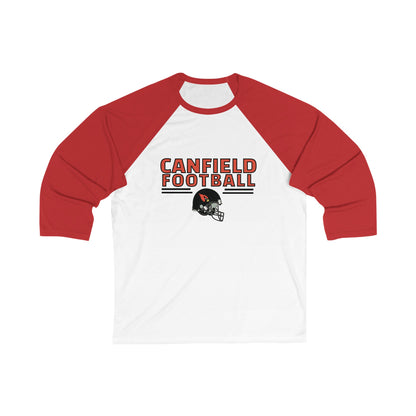 Canfield Football, 3/4 Sleeve Baseball Tee