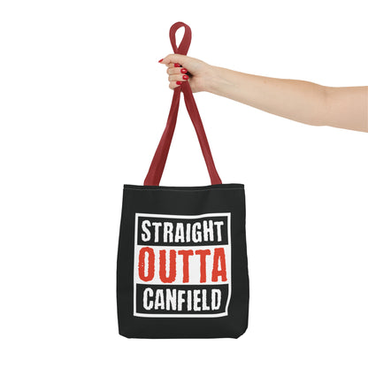 "Straight Outta Canfield" Tote Bag, Red Cardinal