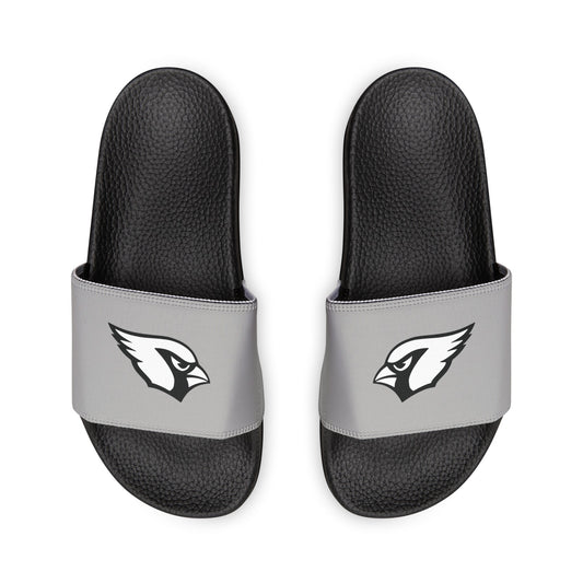 Men's Slide Sandals, White Cardinals