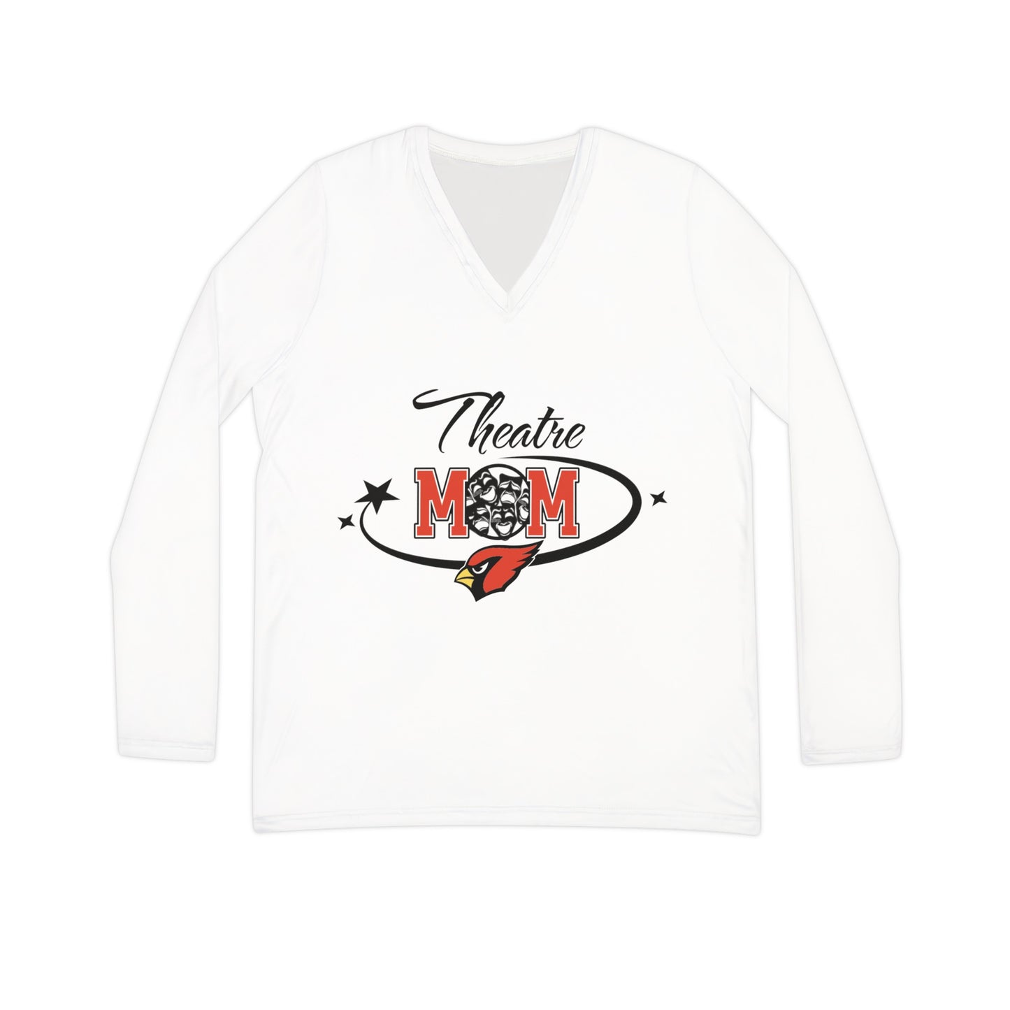 Theatre Mom, Women's Long Sleeve V-neck Shirt