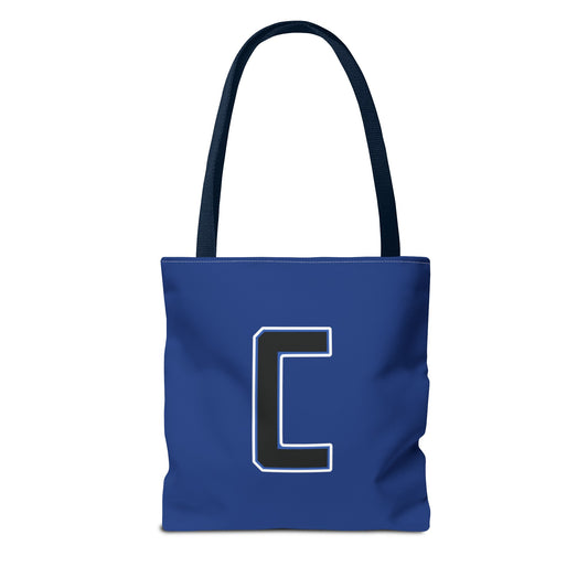 Canfield Tote Bag, Back-the-Blue Cardinal & Black "C"