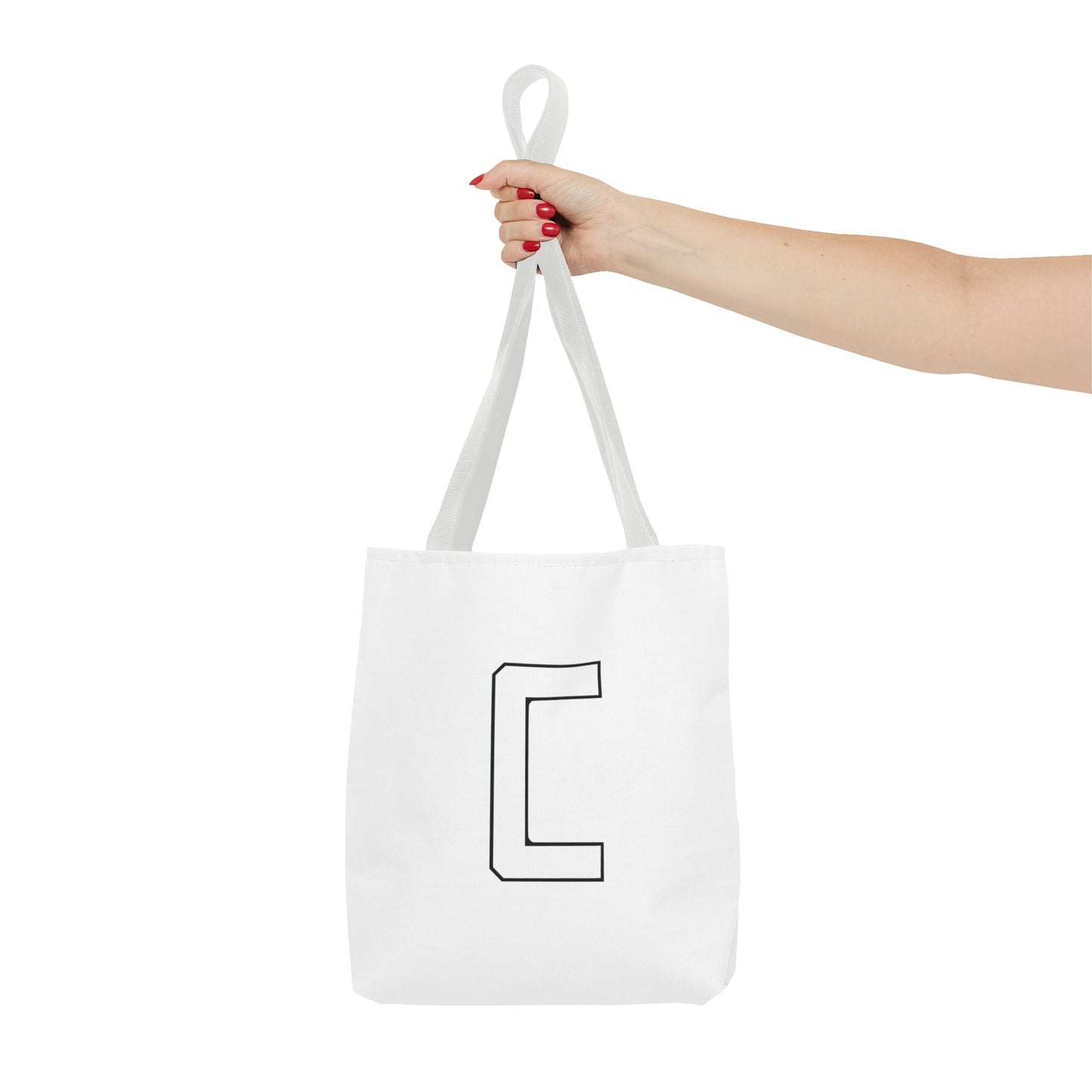 Canfield Tote Bag, White Cardinal & White Canfield "C"