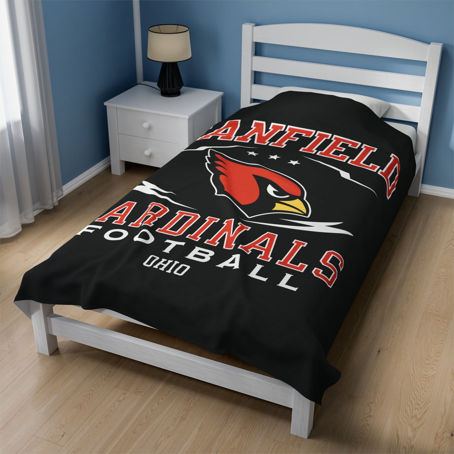 Canfield Football Velveteen Plush Blanket - Perfect for Football Fans, Cozy Home Decor