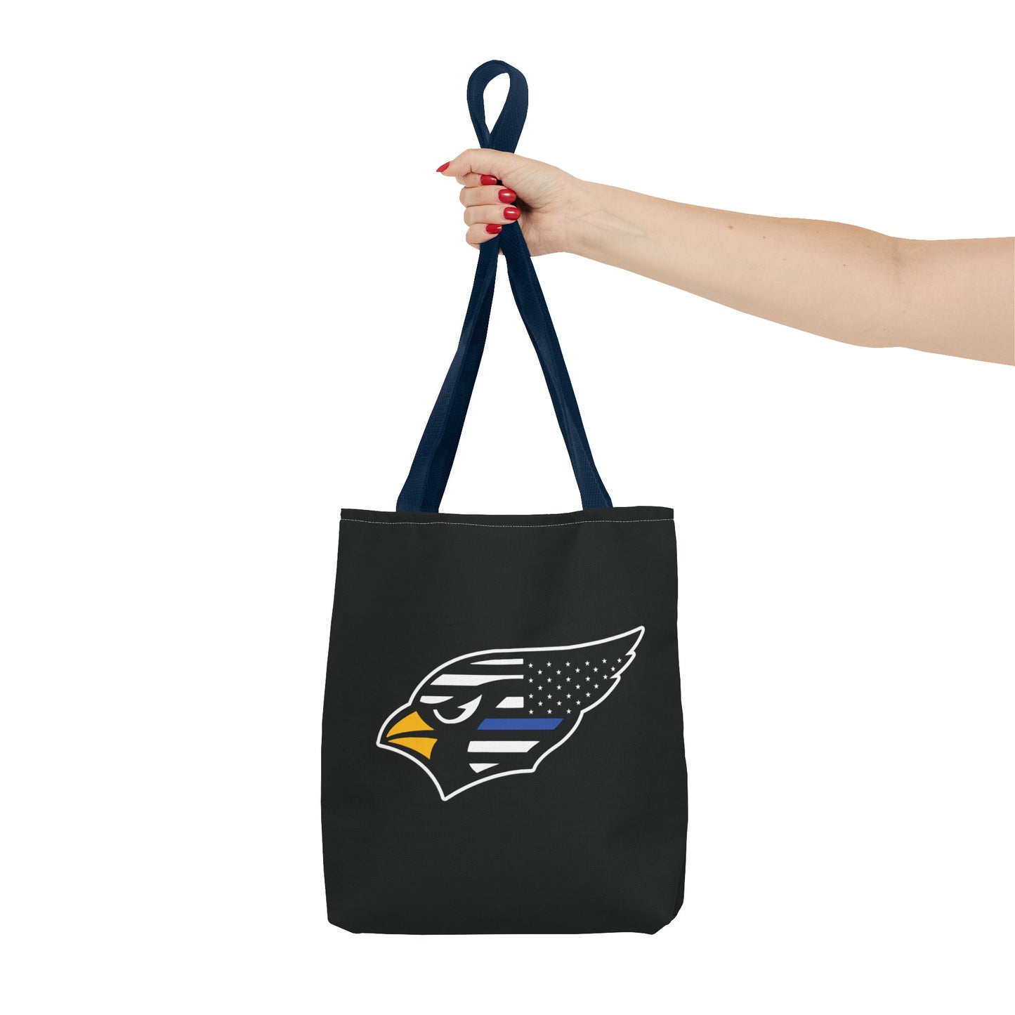 Canfield Tote Bag, Back-the-Blue Cardinal & Black "C"